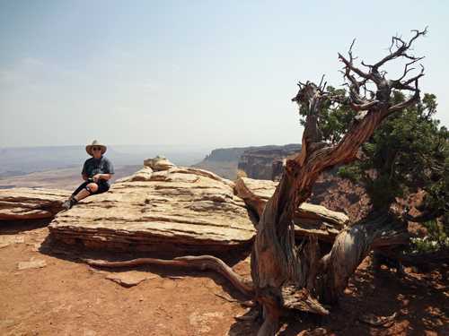 Karen Duquette at Buck Canyon Overlook at Canyonlands